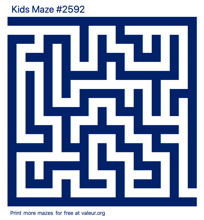 Free Printable Kids Maze number 2592