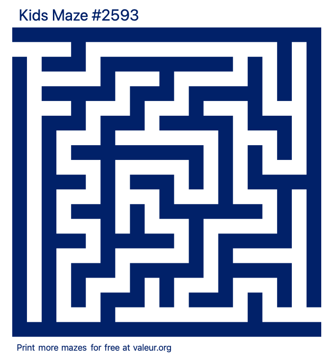 Free Printable Kids Maze number 2593