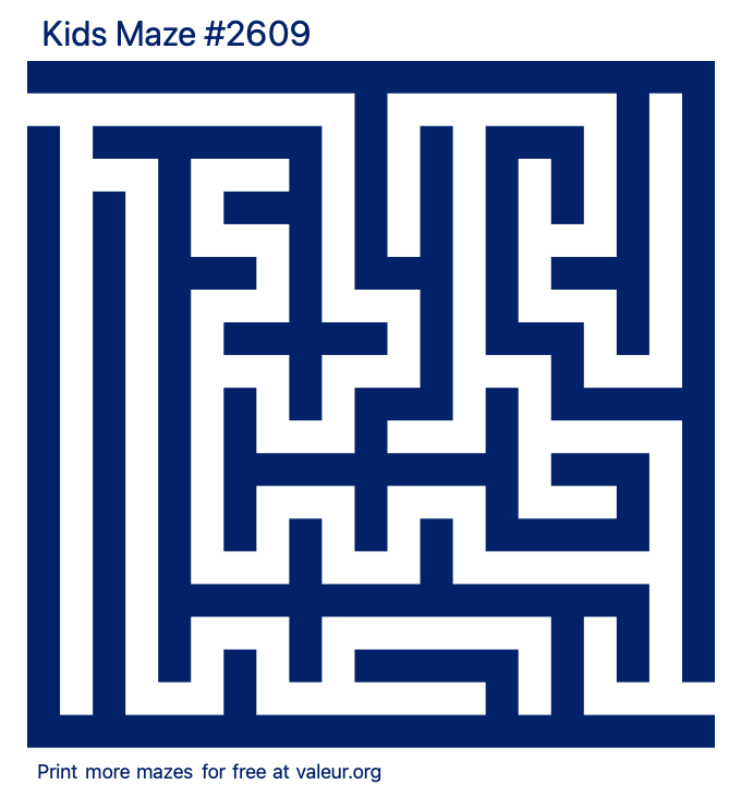 Free Printable Kids Maze number 2609