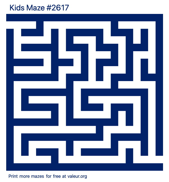 Free Printable Kids Maze number 2617