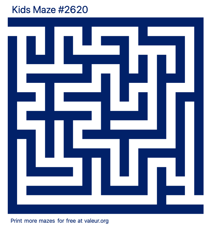 Free Printable Kids Maze number 2620