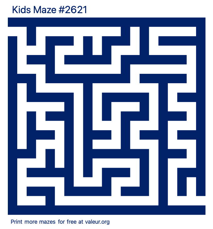 Free Printable Kids Maze number 2621