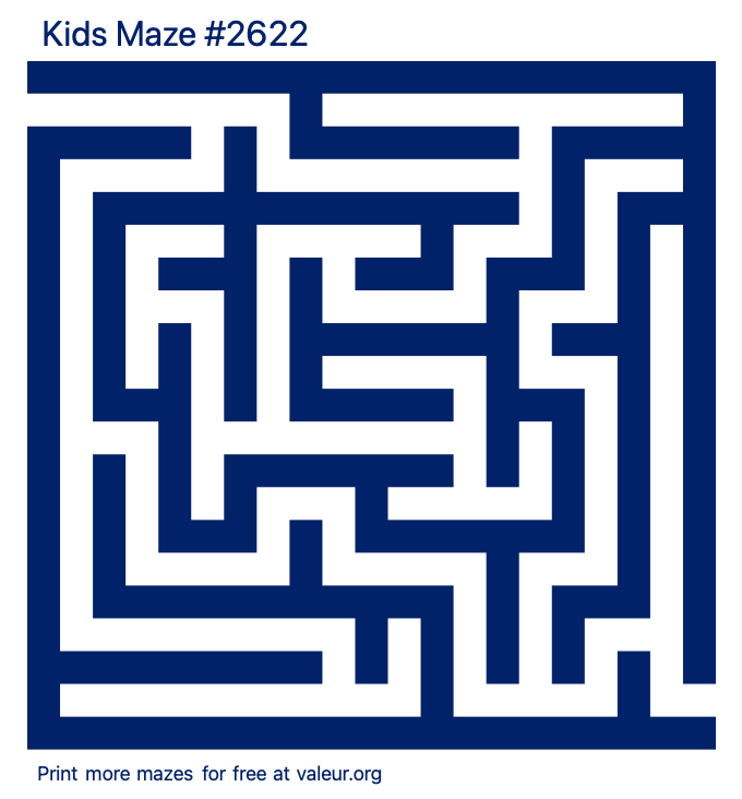 Free Printable Kids Maze number 2622