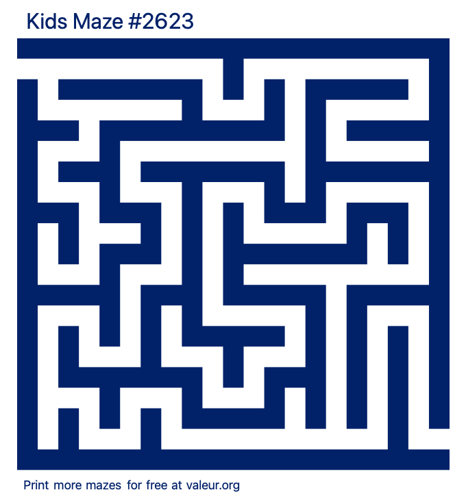 Free Printable Kids Maze number 2623
