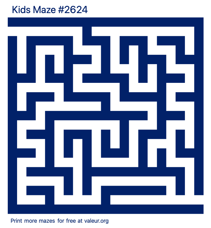 Free Printable Kids Maze number 2624