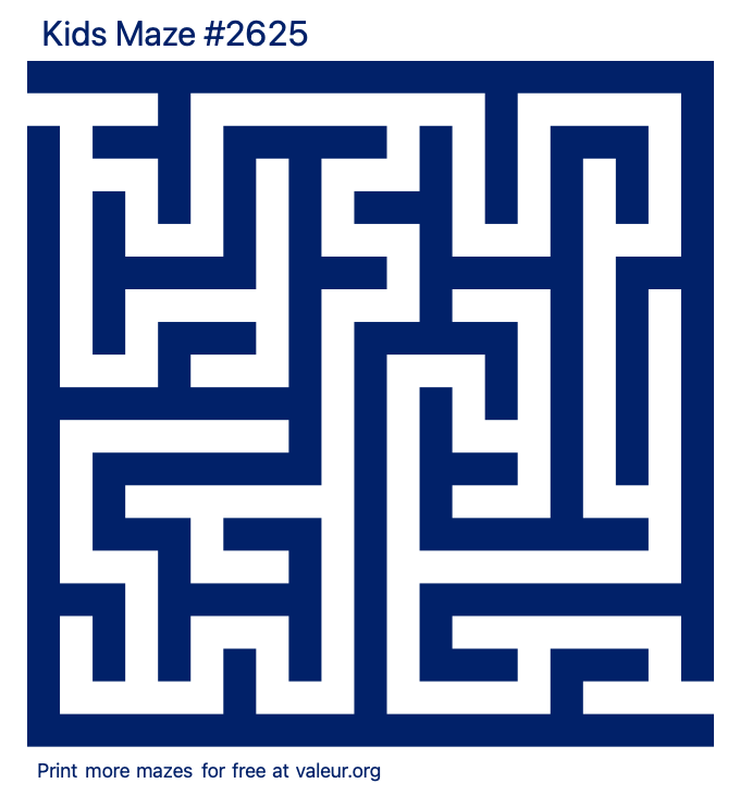 Free Printable Kids Maze number 2625
