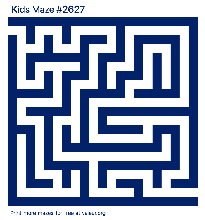 Free Printable Kids Maze number 2627