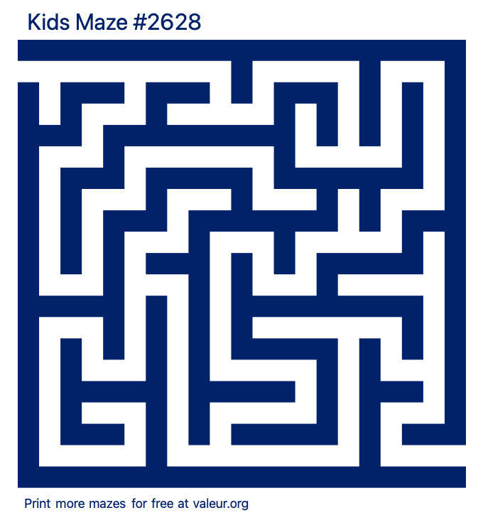 Free Printable Kids Maze number 2628