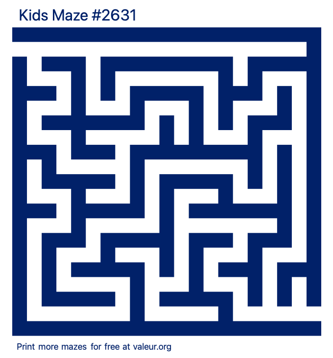 Free Printable Kids Maze number 2631