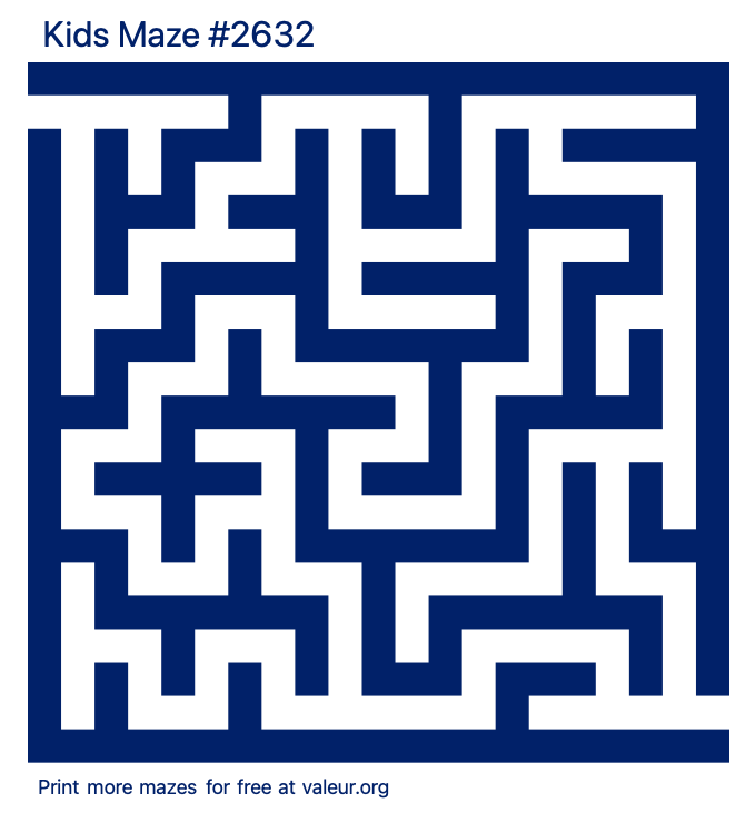 Free Printable Kids Maze number 2632