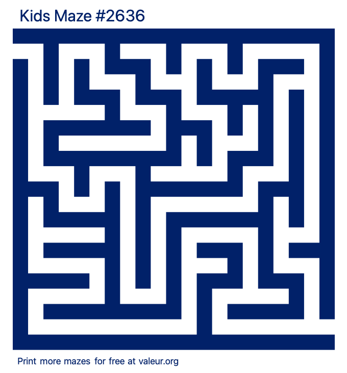 Free Printable Kids Maze number 2636