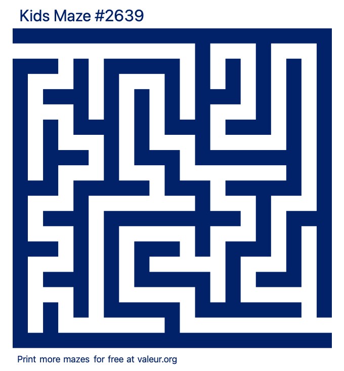 Free Printable Kids Maze number 2639