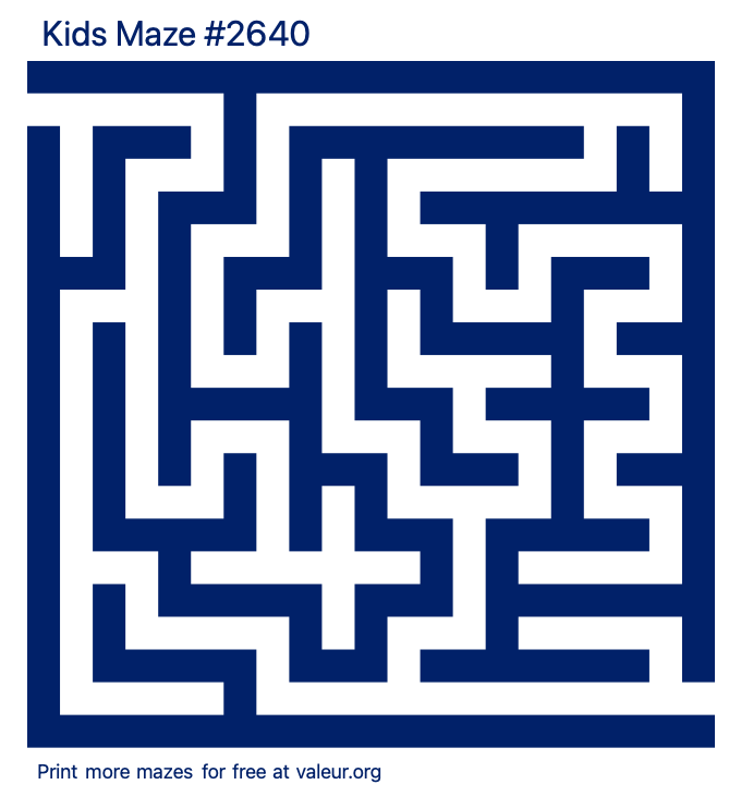 Free Printable Kids Maze number 2640