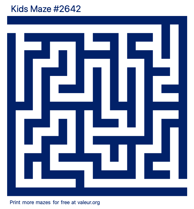 Free Printable Kids Maze number 2642