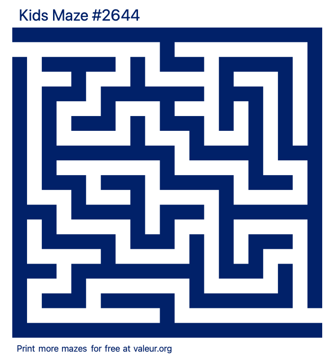 Free Printable Kids Maze number 2644