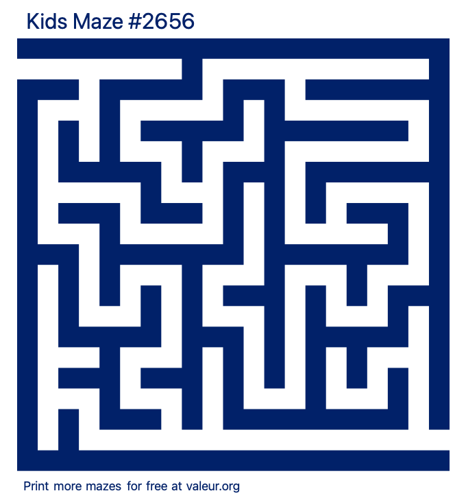 Free Printable Kids Maze number 2656