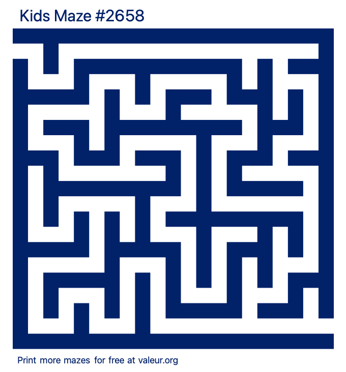 Free Printable Kids Maze number 2658