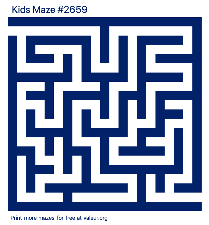 Free Printable Kids Maze number 2659