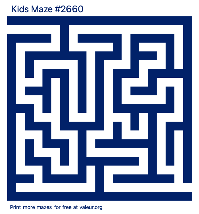 Free Printable Kids Maze number 2660