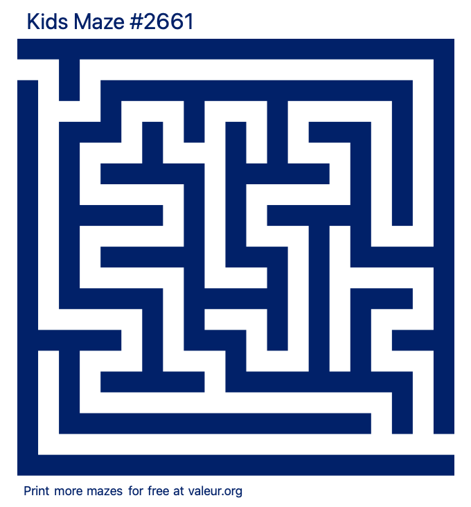 Free Printable Kids Maze number 2661