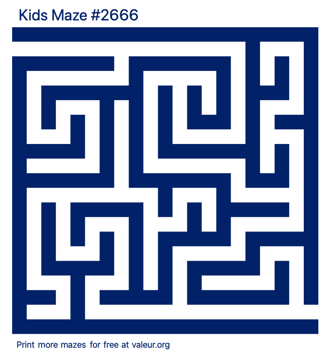 Free Printable Kids Maze number 2666