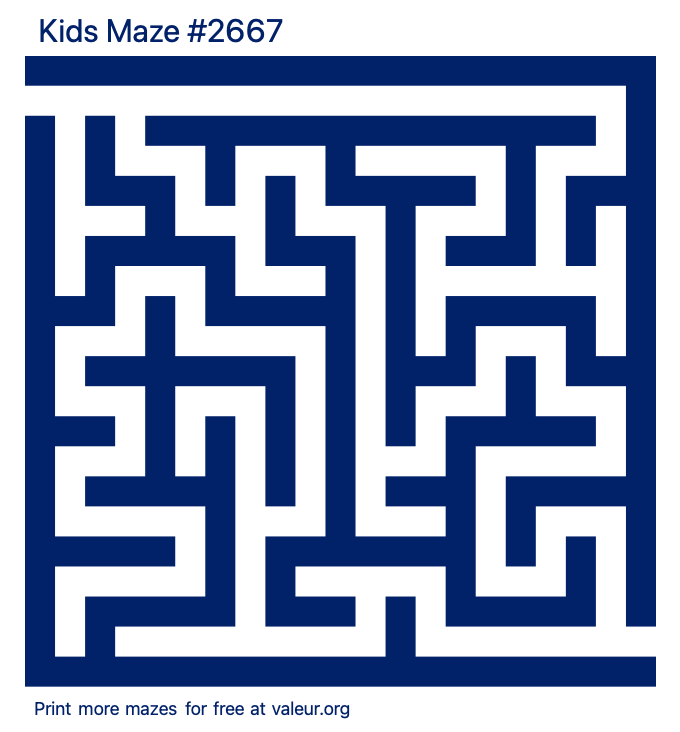 Free Printable Kids Maze number 2667
