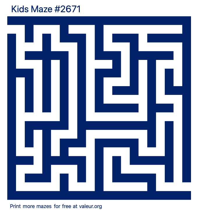 Free Printable Kids Maze number 2671