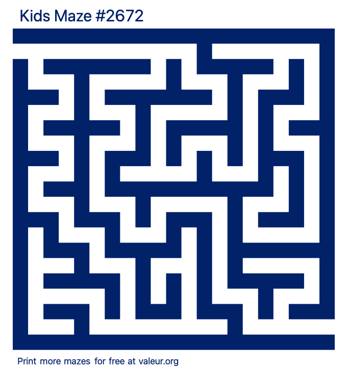 Free Printable Kids Maze number 2672