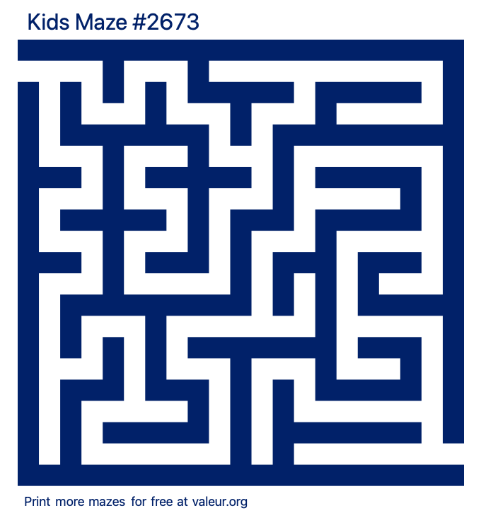 Free Printable Kids Maze number 2673