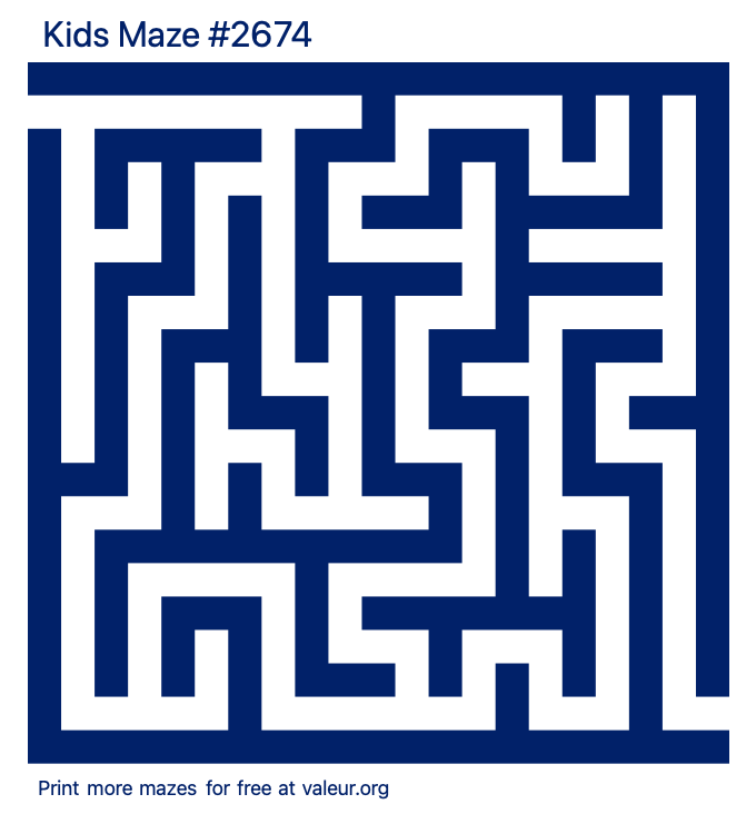 Free Printable Kids Maze number 2674