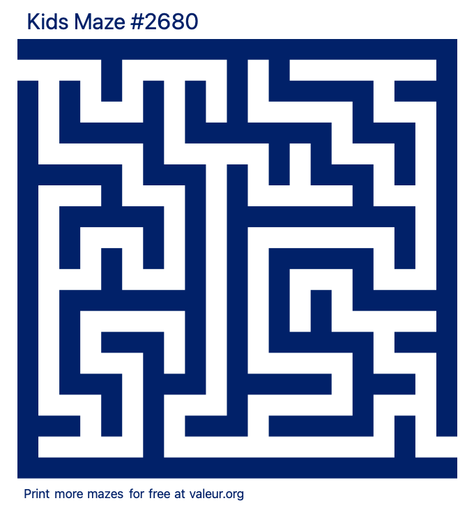 Free Printable Kids Maze number 2680