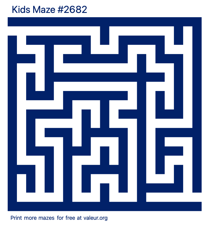 Free Printable Kids Maze number 2682