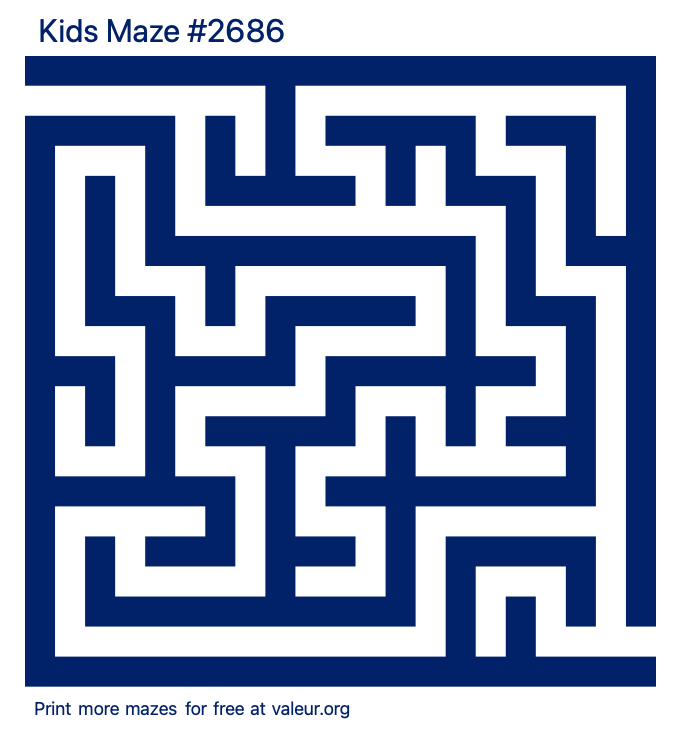 Free Printable Kids Maze number 2686