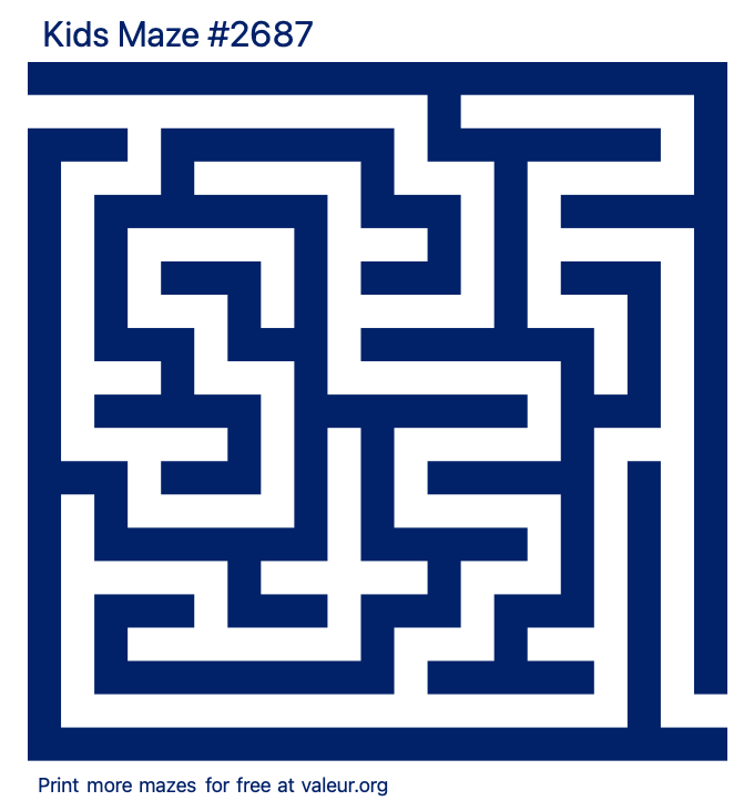 Free Printable Kids Maze number 2687