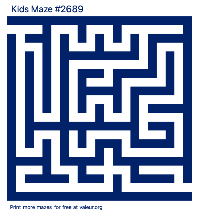 Free Printable Kids Maze number 2689