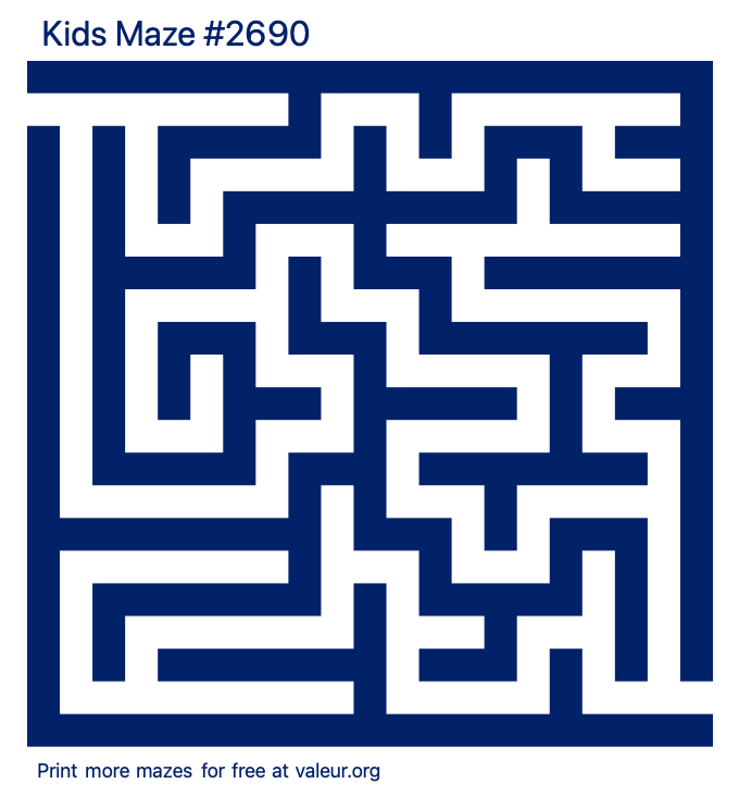Free Printable Kids Maze number 2690