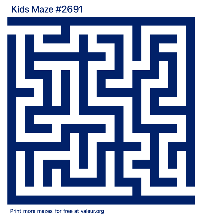 Free Printable Kids Maze number 2691