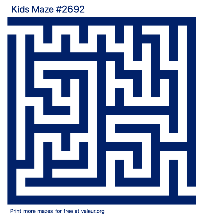 Free Printable Kids Maze number 2692