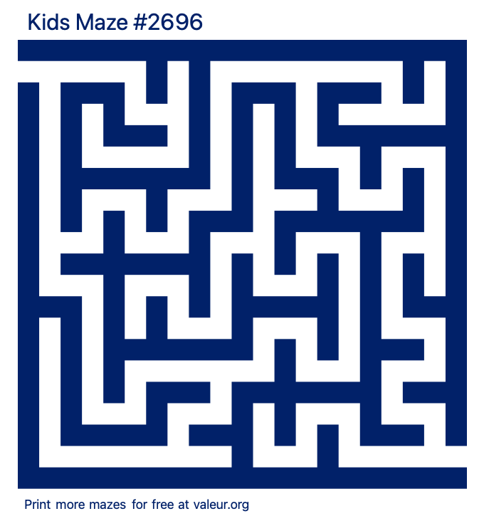 Free Printable Kids Maze number 2696