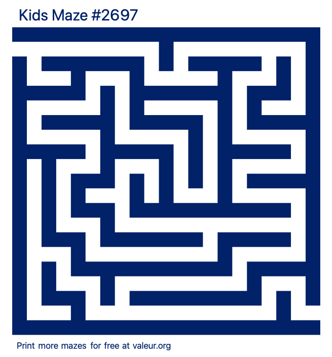 Free Printable Kids Maze number 2697