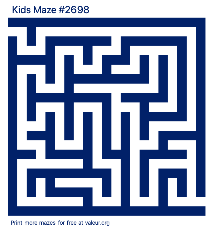 Free Printable Kids Maze number 2698