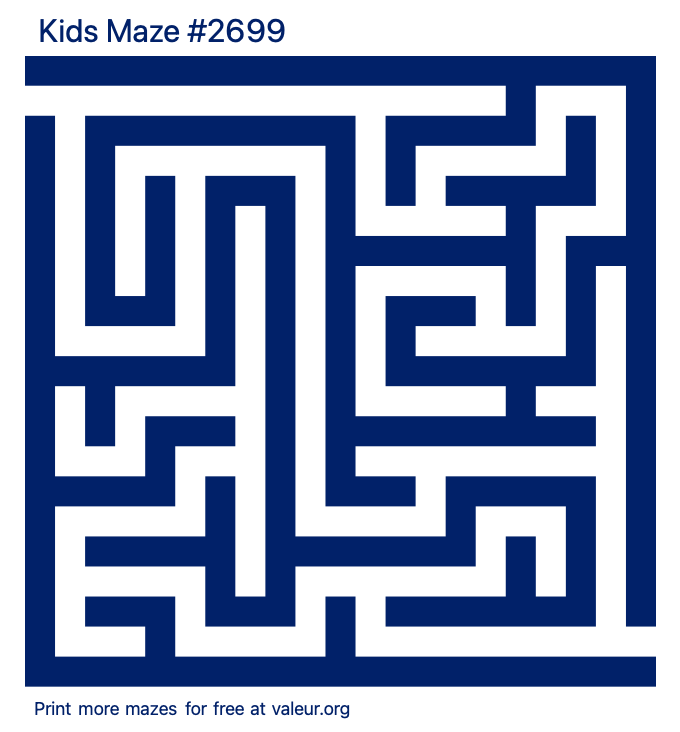 Free Printable Kids Maze number 2699