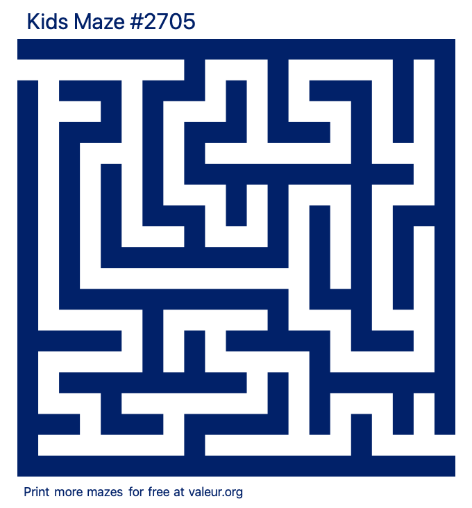 Free Printable Kids Maze number 2705