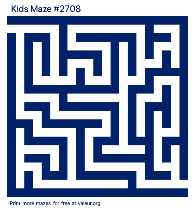 Free Printable Kids Maze number 2708