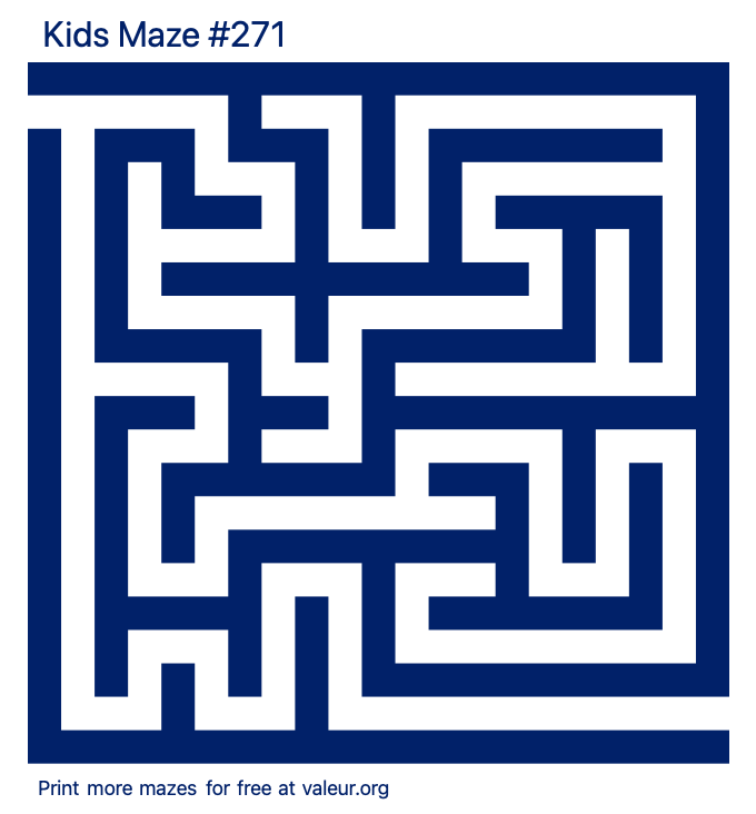Free Printable Kids Maze number 271