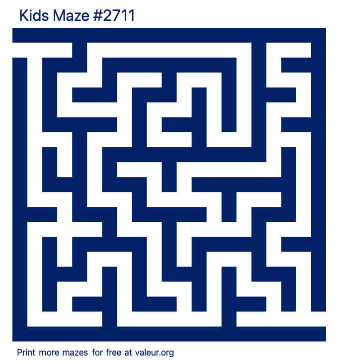Free Printable Kids Maze number 2711