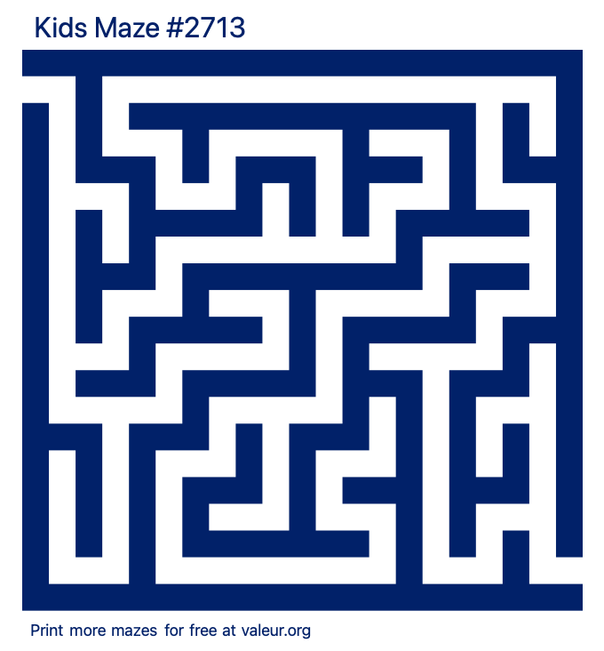 Free Printable Kids Maze number 2713