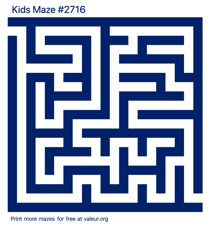 Free Printable Kids Maze number 2716