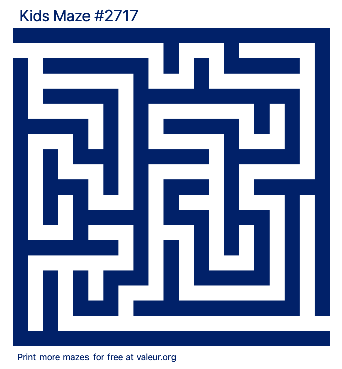 Free Printable Kids Maze number 2717