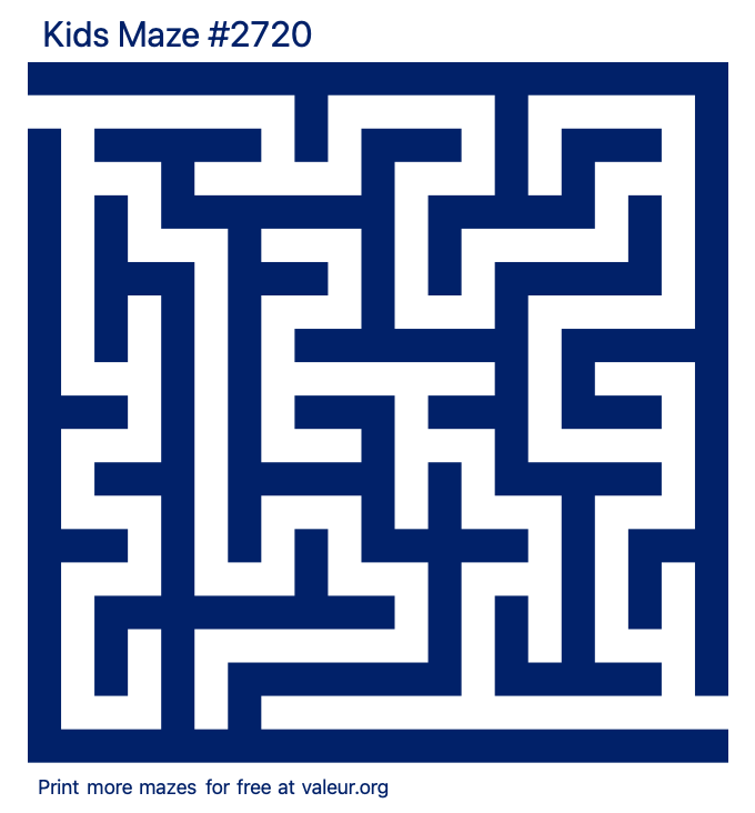 Free Printable Kids Maze number 2720
